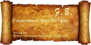 Feuermann Benjámin névjegykártya